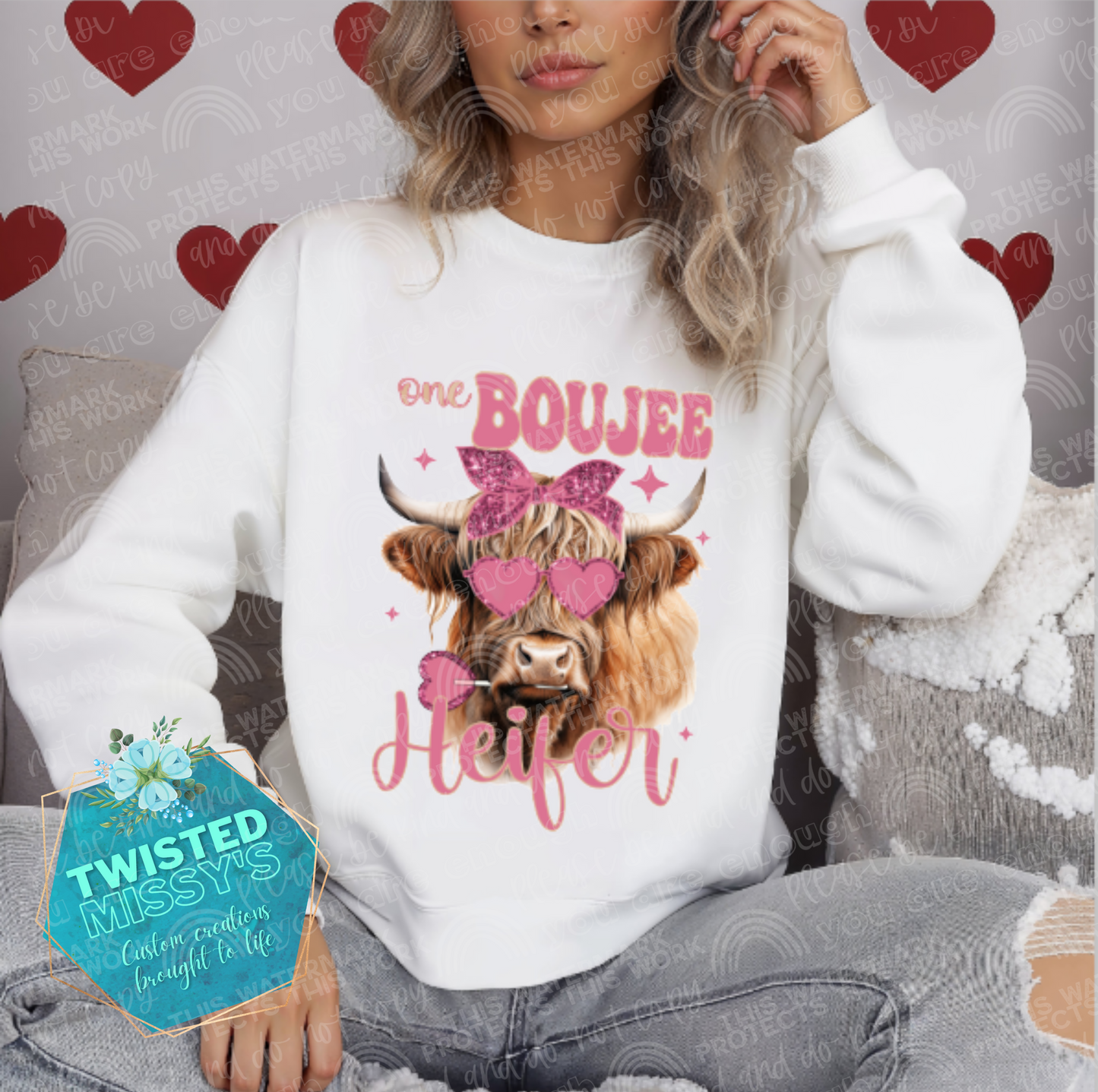 Boujee Heifer. FRONT Design