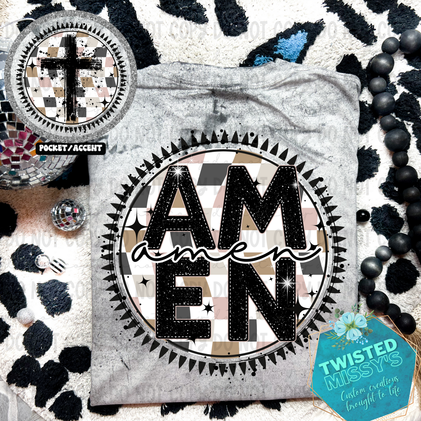 Amen front and back design