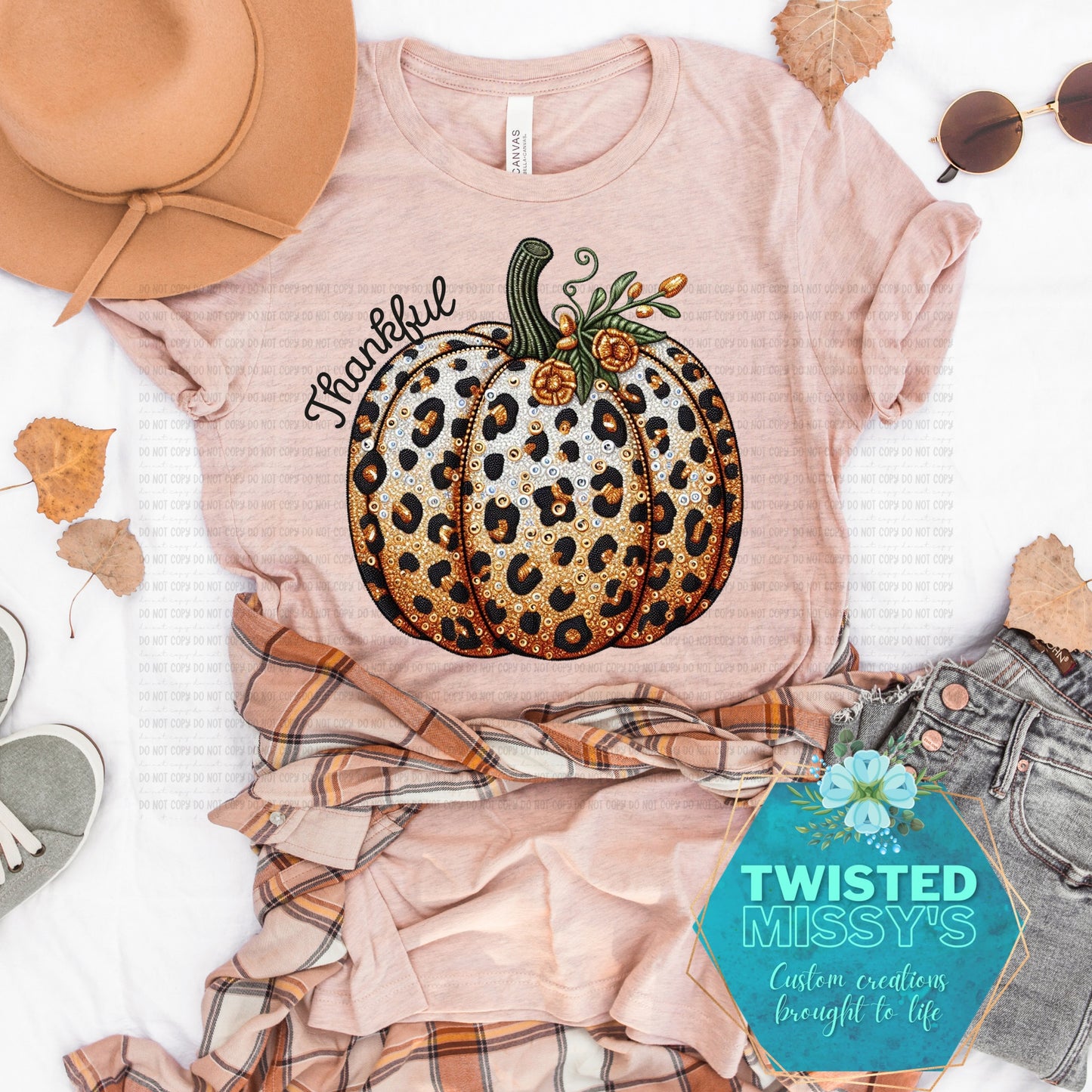 Thankful leopard pumpkin