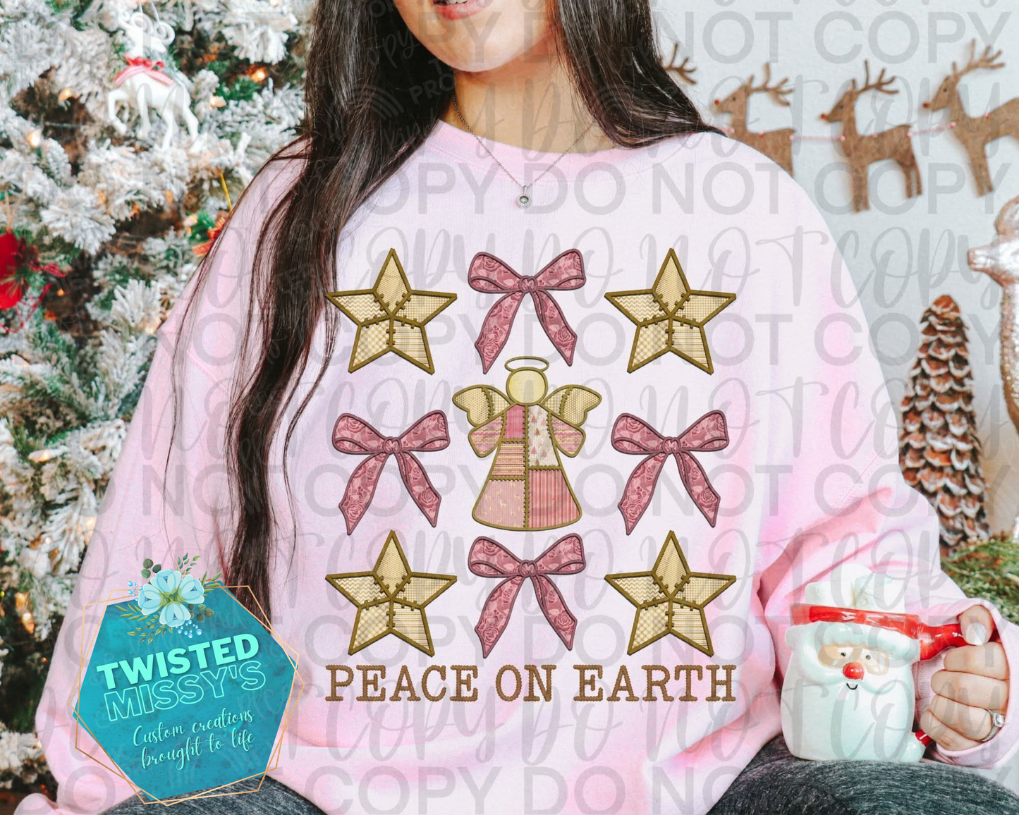 Peace on Earth with dark pink π