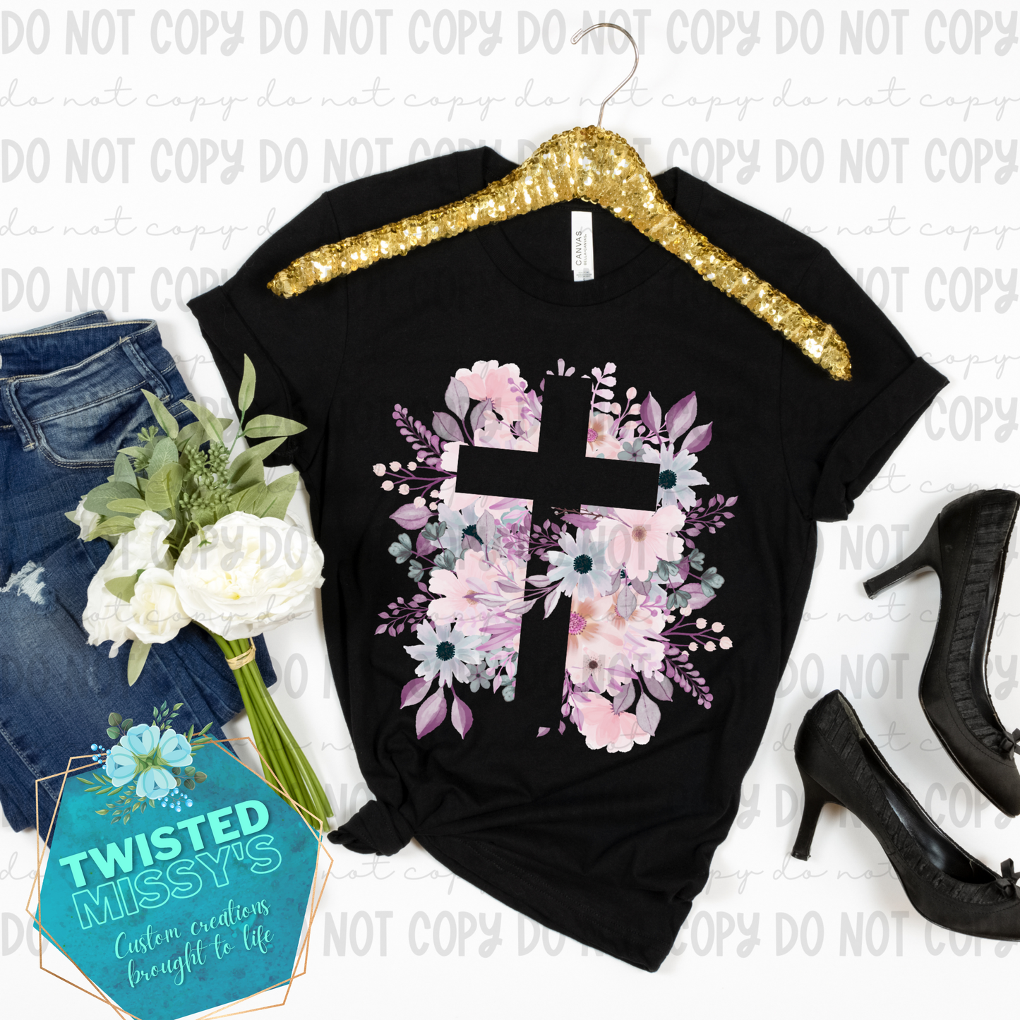 Floral cross
