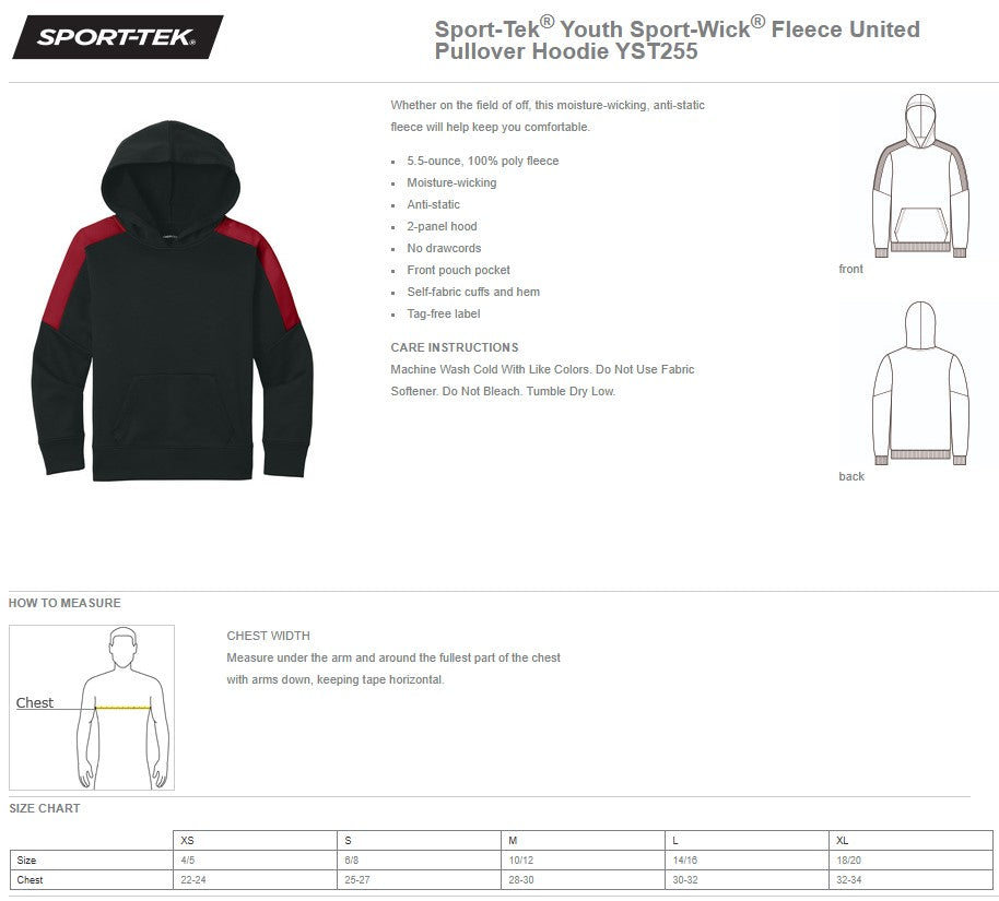 Prairie Pythons Youth Colorblock Hoodie