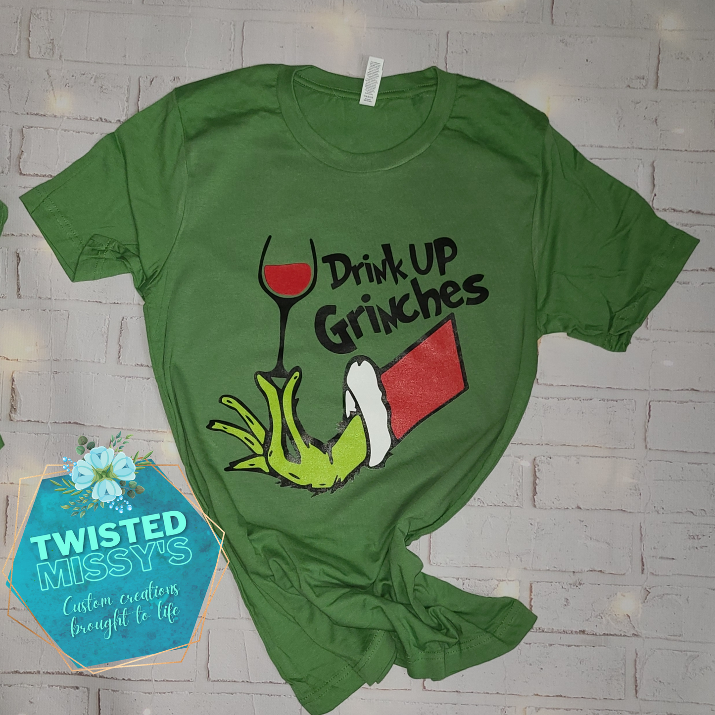 Drink Up wine glass