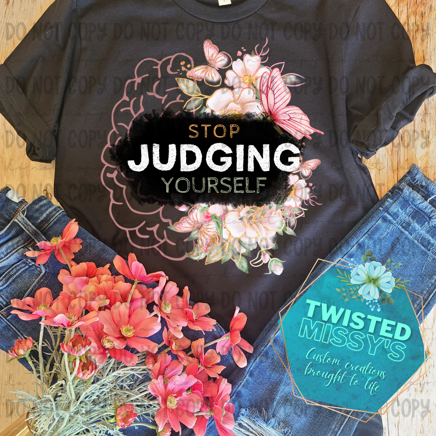 Stop judging yourself DTF Print