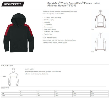 Prairie Pythons Youth Colorblock Hoodie