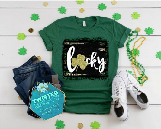 Lucky with Gold Shamrock